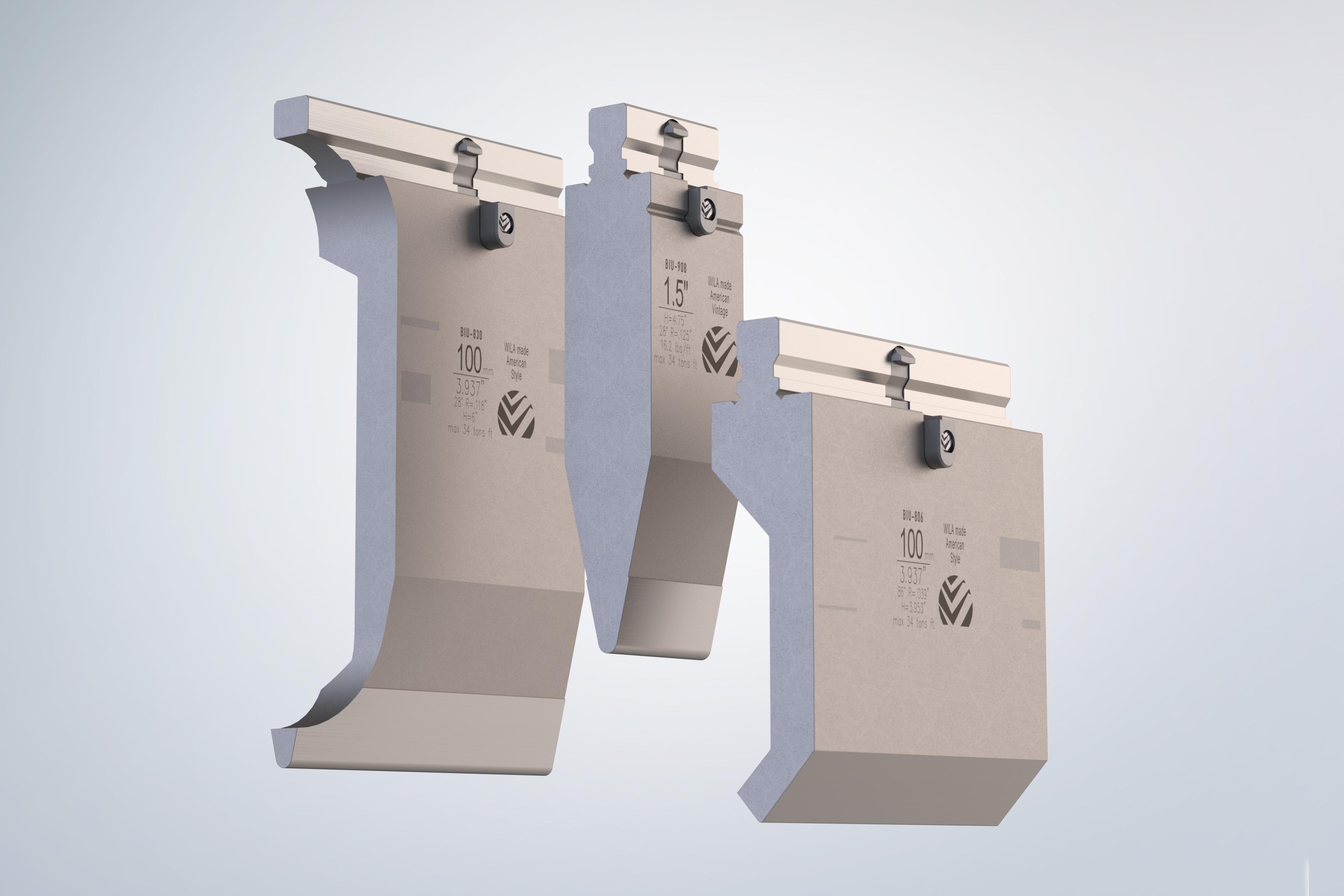 Wila precision tooling for press brakes, American-style upper tooling